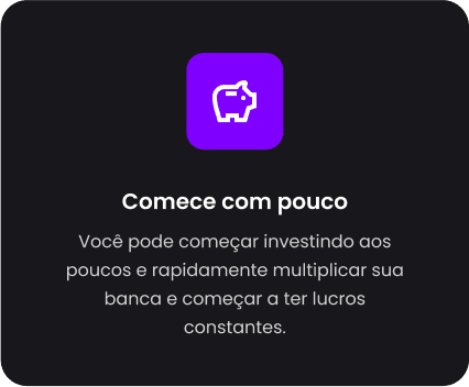 Imagem escrito que só precisar começar as operações com pouco!